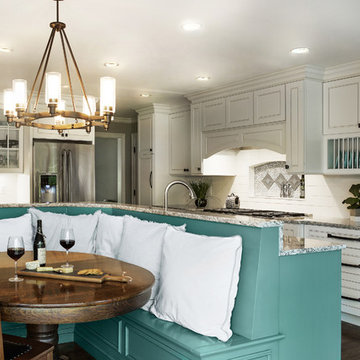 Home Remodel with Unique Teal Kitchen