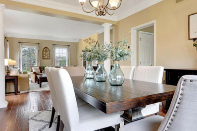 Example of a mid-sized transitional dining room design in Philadelphia