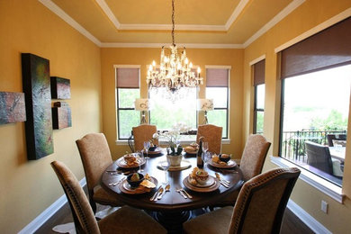 Inspiration for a transitional dining room remodel in Austin