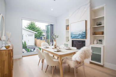Design ideas for a modern dining room in Vancouver.
