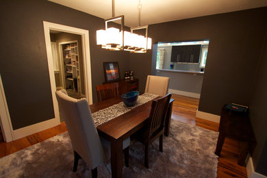 Example of a trendy dining room design in Milwaukee