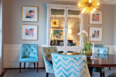 Inspiration for a transitional dining room remodel in Raleigh