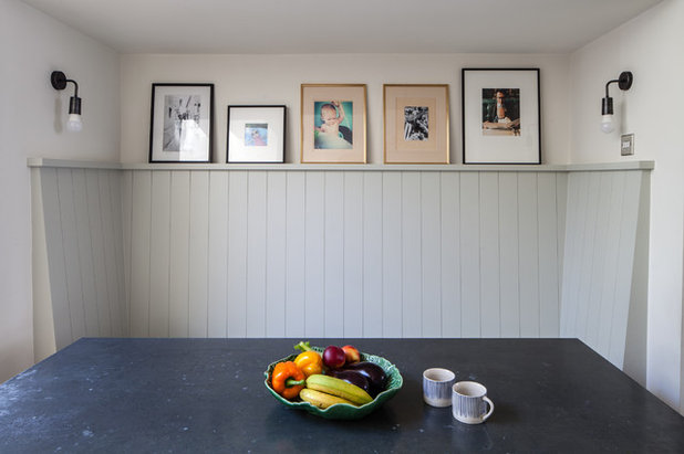 Transitional Dining Room by Trevor Brown Architects