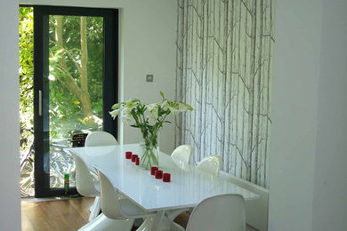 Inspiration for a contemporary dining room in London.