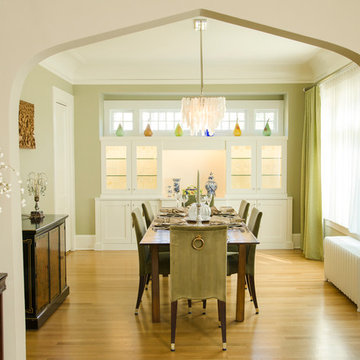 Hoyt - Dining room with built-in china hutch