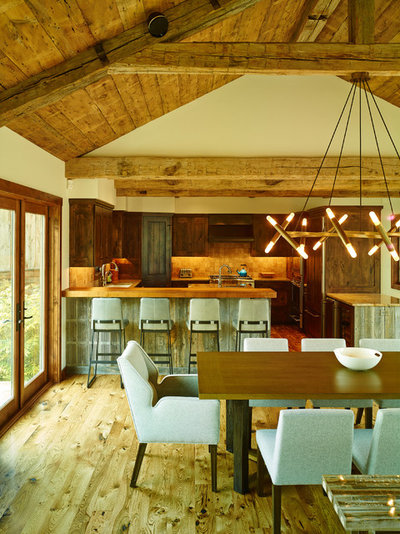 Rustic Dining Room by FRAME design co.
