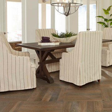 Modern, White Dining - Lexington Everette, Oak, Engineered Hardwood