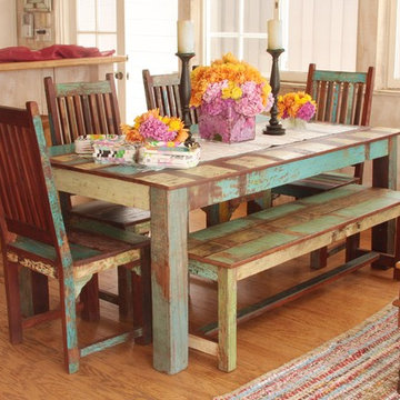 Indian Reclaimed Wood Dining Set