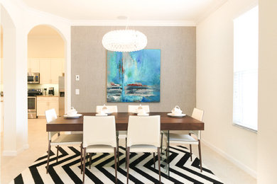 Example of a trendy dining room design in Orlando