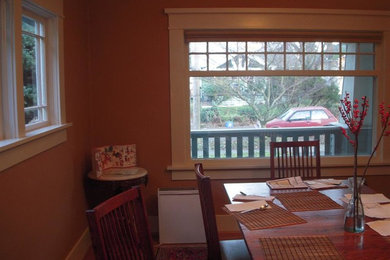 Example of a trendy dining room design in Portland