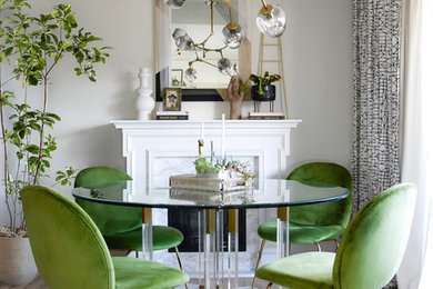 Inspiration for a contemporary dining room remodel in Orange County