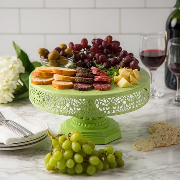 Isabelle 12-Inch Lime Green Cake Stand by Amalfi Decor