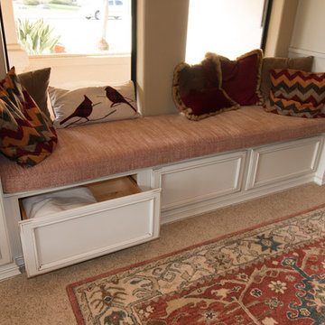 Ivory Cream and Chocolate bookshelves