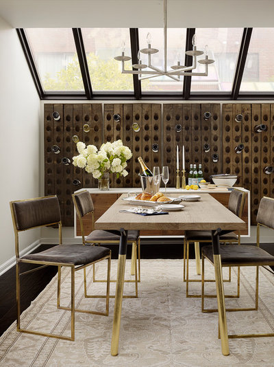 Transitional Dining Room by Catherine Kwong Design