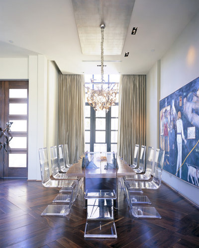 Contemporary Dining Room by Jamie Herzlinger