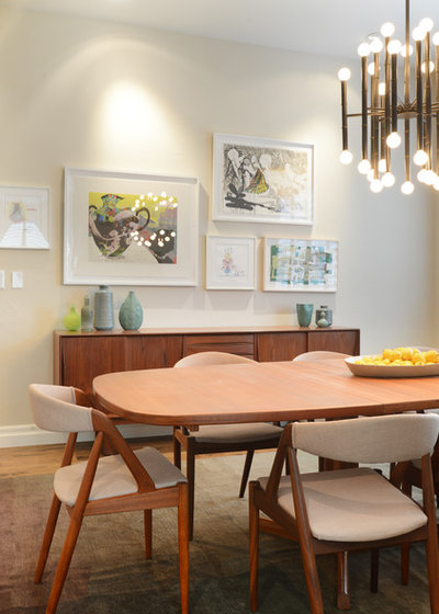 Midcentury Dining Room by Walls by Design Inc