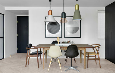 Skab nyt liv i stuen med forskellige stole om bordet