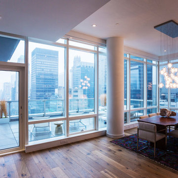 Kadur Custom Blown Glass Chandelier - Manhattan Loft Apartment