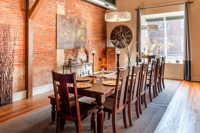 Eclectic dining room photo in Grand Rapids