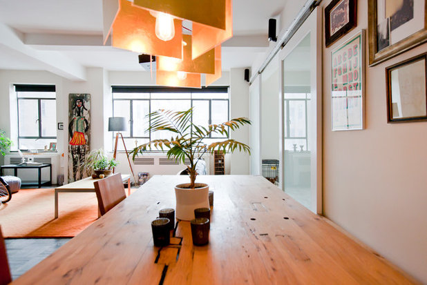 Eclectic Dining Room by Chris Dorsey Architects, Inc