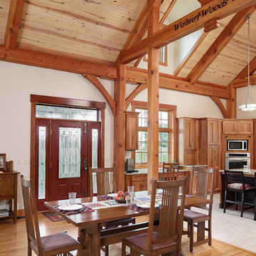 Kentucky Craftsman Timber Frame Home - Paducah Residence - Dining Area
