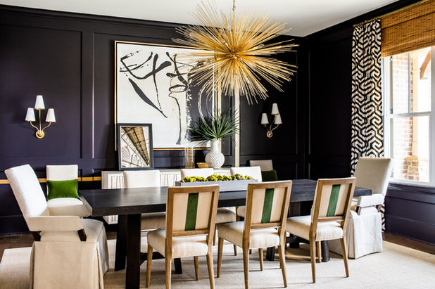 Transitional Dining Room by Meriwether Design Group
