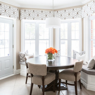 Kitchen and Family Room with a pop of orange!