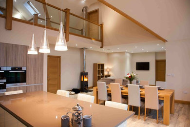 Design ideas for a contemporary dining room in Wiltshire.