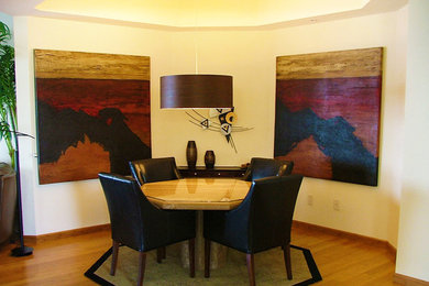 Example of a trendy dining room design in Tampa