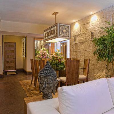 Inspiration for a mid-sized tropical dining room remodel in Other