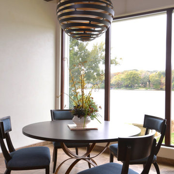 Lake Austin Kitchen and Family Room