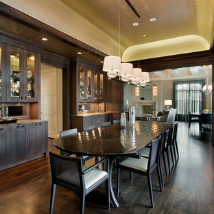 Large Formal Dining Room with Built-in Cabinetry