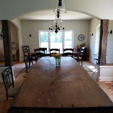 Large island and dining room