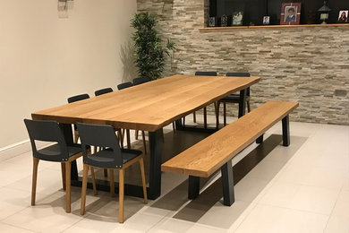 Large oak dining table