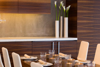 Inspiration for a modern dining room remodel in Miami