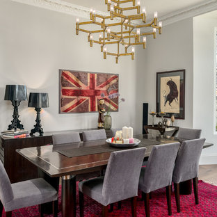 This is an example of a bohemian dining room in London.
