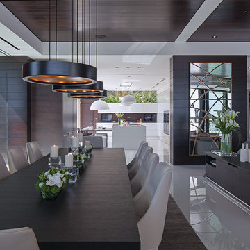 Laurel Way Beverly Hills luxury home modern open plan dining room
