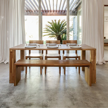 LAXseries Edge Dining Table, Chairs, and Bench