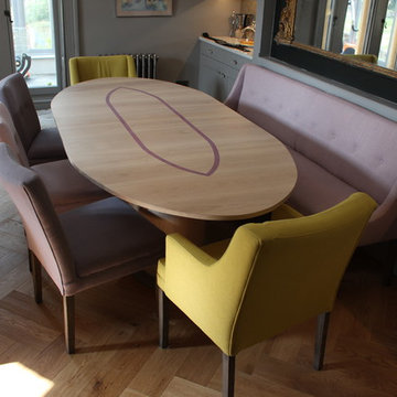 Limed Oak extending dining table