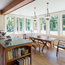 Farmhouse Dining Room by ZeroEnergy Design