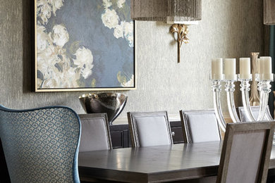 Example of a transitional dining room design in Philadelphia