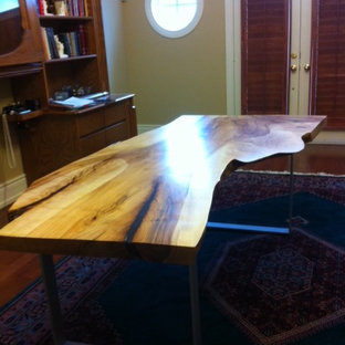 Live Edge Desk Maple Wood Slab Desk