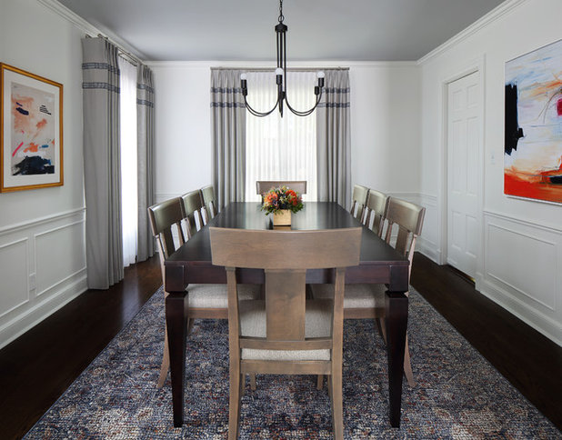 Transitional Dining Room by Becky Rose Design