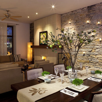 Living Room Dining Table Houzz, Design Of Living Room And Dining Combo