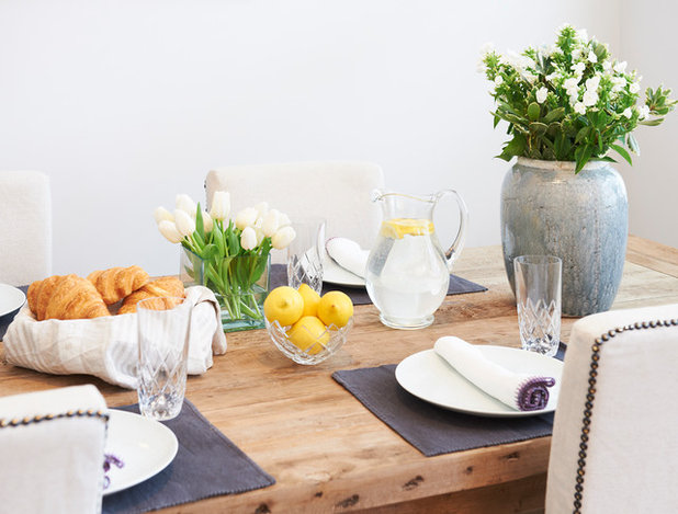 Transitional Dining Room by Sasha Meredith Designs