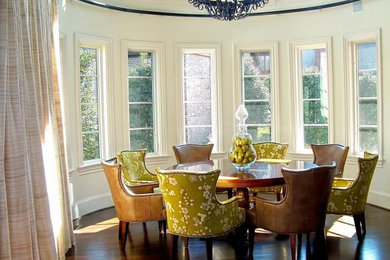 Example of a trendy dining room design in Charlotte