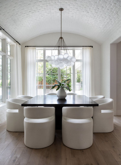 Transitional Dining Room by Frankel Design Build