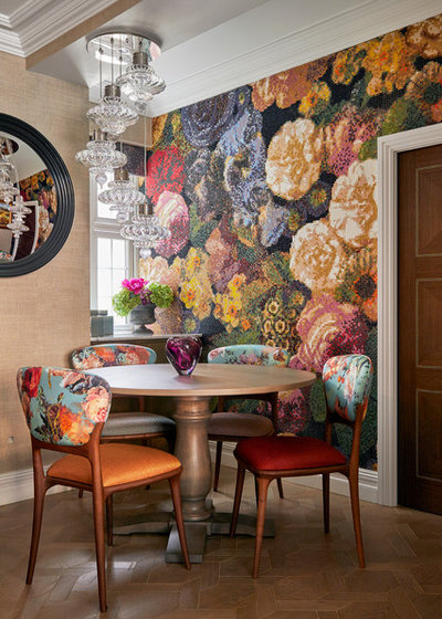 Eclectic Dining Room by Kia Designs