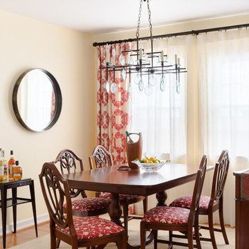 Manhattan Beach Bungalow Colorful Transitional Dining Room