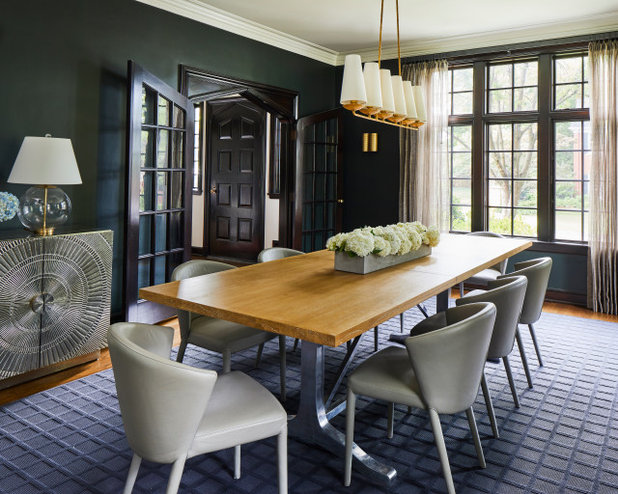 Transitional Dining Room by Mel Bean Interiors